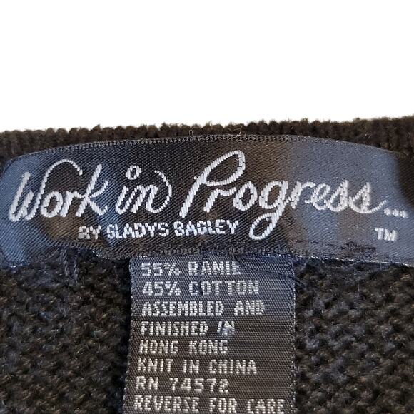 2X Holiday Sweater Teddy Bear Panda Embroidered Christmas Work in Progress 1980 - Picture 14 of 16